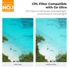 K&F Concept CPL Filter Compatible with Insta360 Go Ultra Action Camera Accessories, Anti-Glare Remove Reflection HD Optical Glass with 28 Multi-Coated Filter