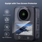 K&F Concept Screen Protector Kit Compatible with DJI OSMO 360 Accessories, Ultra HD Display Tempered Glass Film with Silicone Lens Protective Cover Cap 9H Hardness Anti-Fingerprint Scratch Resistant