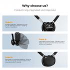 K&F CONCEPT Neck Mount with Air Cushion, Camera Holder with 1/4" Adapter, Hands-Free POV Vlogging for GoPro Hero 13/12/11/10/9/8/7/6/5/4/MAX, Insta 360 X5/X4/Ace Pro 2, DJI Osmo Nano Action 3/4/5 Pro