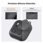 K&F Concept Black Silicone Sleeve Case Compatible with Insta360 Go Ultra Camera Accessories, Soft Protective Case with Lens Cover, Memory Card Side Open, All-Round Protect Action Camera Accessories