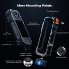 K&F Concept Camera Cage Compatible with Insta360 X5, Aluminum Alloy Protective Frame Case with Silicone Lens Cover + Screen Protector |1/4" Screw Hole | 2 Cold Shoe Mounts for Microphone, LED Light