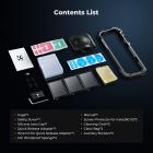 K&F Concept Camera Cage Compatible with Insta360 X5, Aluminum Alloy Protective Frame Case with Silicone Lens Cover + Screen Protector |1/4" Screw Hole | 2 Cold Shoe Mounts for Microphone, LED Light