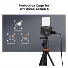 K&F CONCEPT Aluminum Alloy Camera Cage Compatible with DJI Osmo Action 6 Camera Accessories, Protective Cage Expansion Frame Case with Cold Shoe Mount | 1/4" Screw Adapter for Tripod, Selfie Stick