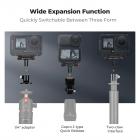 K&F CONCEPT 1 Pack Magnetic Adapter Mount for DJI Osmo Nano/Osmo Action 6, Quick Release Extension Base Bracket for Tripod,Selfie Stick, Magic Arm, Action Camera Vlogging Accessories