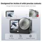 K&F CONCEPT Screen Protector for DJI OSMO Action 6 Camera + Lens cap Cover 0.3mm 9H Hardness Tempered Glass Protector, Anti-Scrach Anti-Bubble(2-pack)