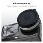 K&F CONCEPT Screen Protector for DJI OSMO Action 6 Camera + Lens cap Cover 0.3mm 9H Hardness Tempered Glass Protector, Anti-Scrach Anti-Bubble(2-pack)