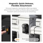 K&F CONCEPT Magnetic Vertical Shoot Adapter Compatible with DJI Osmo Nano/Xtra Atto, Strong Magnet Base Mount with Foldable Dual Claw, 1/4" Screw Interface, Hands-Free POV Mount for Vlogging