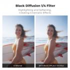 K&F CONCEPT Snap On Black Diffusion 1/4 Filter Compatible with DJI Osmo Action 6, Creative Mist Cinematic Effect Filters, Multi-Coated/Optical Glass/Aluminum Alloy Frame Action Camera Accessories