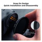 K&F CONCEPT Snap On Variable ND Filter Compatible with DJI Osmo Action 6, ND4-32 Limited Stops Neutral Density Light Reduction Filters Multi-Coated HD Optical Glass Action Camera Accessories