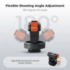 K&F CONCEPT Plastic Cold Shoe Mount Compatible with DJI Osmo Nano/Osmo Action 6, Action Camera Magnetic Quick Mount Holder, Tripod Adapter Hot Shoe Camera Connector