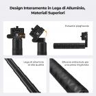 Asta per selfie pieghevole K&F CONCEPT compatibile con Insta360 X5, asta di prolunga in lega di alluminio da 92,5 cm/36,4 pollici, asta invisibile, 1/4