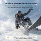 Asta per selfie pieghevole K&F CONCEPT compatibile con Insta360 X5, asta di prolunga in lega di alluminio da 92,5 cm/36,4 pollici, asta invisibile, 1/4