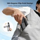 K&F CONCEPT Foldable Selfie Stick Compatible with Insta360 X5, 92.5cm/36.4inch Aluminum Alloy Extension Rod Invisible Pole, 1/4" Screw Mount Adjustable Handle Grip for Insta 360 X4/X3, DJI Osmo 360