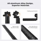 K&F CONCEPT Foldable Selfie Stick Compatible with Insta360 X5, 92.5cm/36.4inch Aluminum Alloy Extension Rod Invisible Pole, 1/4" Screw Mount Adjustable Handle Grip for Insta 360 X4/X3, DJI Osmo 360