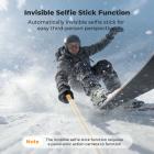 K&F CONCEPT Foldable Selfie Stick Compatible with Insta360 X5, 92.5cm/36.4inch Aluminum Alloy Extension Rod Invisible Pole, 1/4" Screw Mount Adjustable Handle Grip for Insta 360 X4/X3, DJI Osmo 360