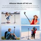 Treppiede telescopico K&F CONCEPT da 142 cm/55,9" per selfie stick per action camera, supporto portatile 2 in 1 con impugnatura e asta per GoPro Hero 13/12/11/10/9/8, accessori per DJI Osmo Action 6/Osmo Action 5 Pro/4/3