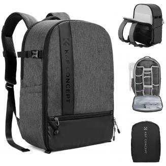 K&F Concept Camera Backpacks for Photographers Travel Bag for Tripod Camera Lence Accessory with Laptop Compartment And Rain Cover Waterproof Multi-Functional Camera Bags for Dslr Cameras - Backpack  20L Nature Wander 04(Light gray)