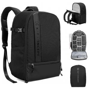 K&F Concept Camera Backpacks for Photographers Travel Bag for Tripod Camera Lence Accessory with laptop compartment and Rain Cover Waterproof Multi-Functional Camera Bags for Dslr Cameras - Backpack 18L Nature Wander 04 (Black)