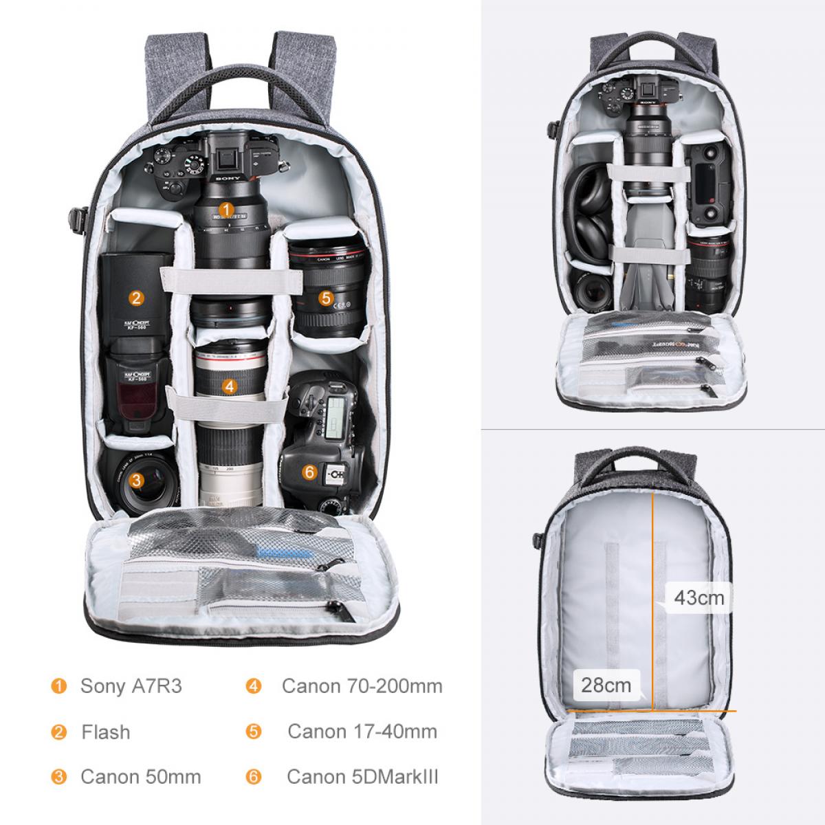 Camera Backpack Professional Large Capacity Waterproof Photography Bag
