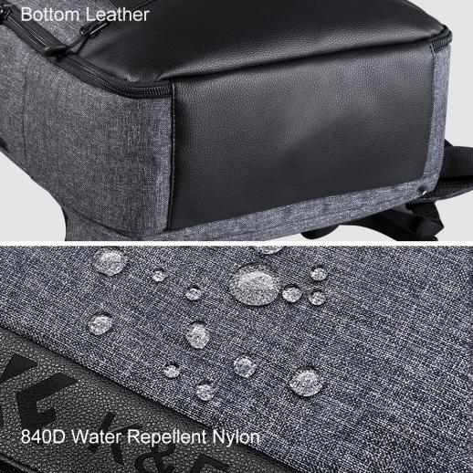 LongLong Photography Camera Bag Retro Waterproof Canvas Casual Bag Lens SLR Digital Backpack Camera Bag,Gray 