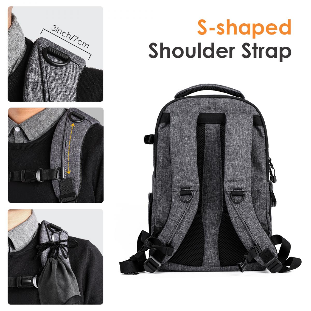 Câmera Mochila Grande Capacidade Mochila DSLR Travel Bag