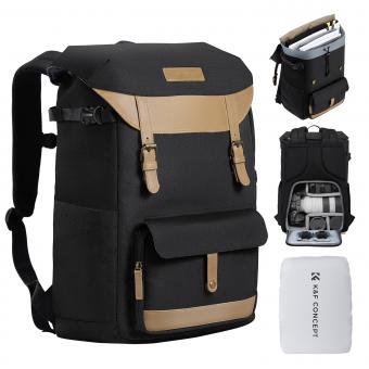 Camera Backpacks for Photographers Travel Bag for Tripod Camera Lence Accessory with laptop compartment and Rain Cover Waterproof Multi-Functional Camera Bags for Dslr Cameras Black