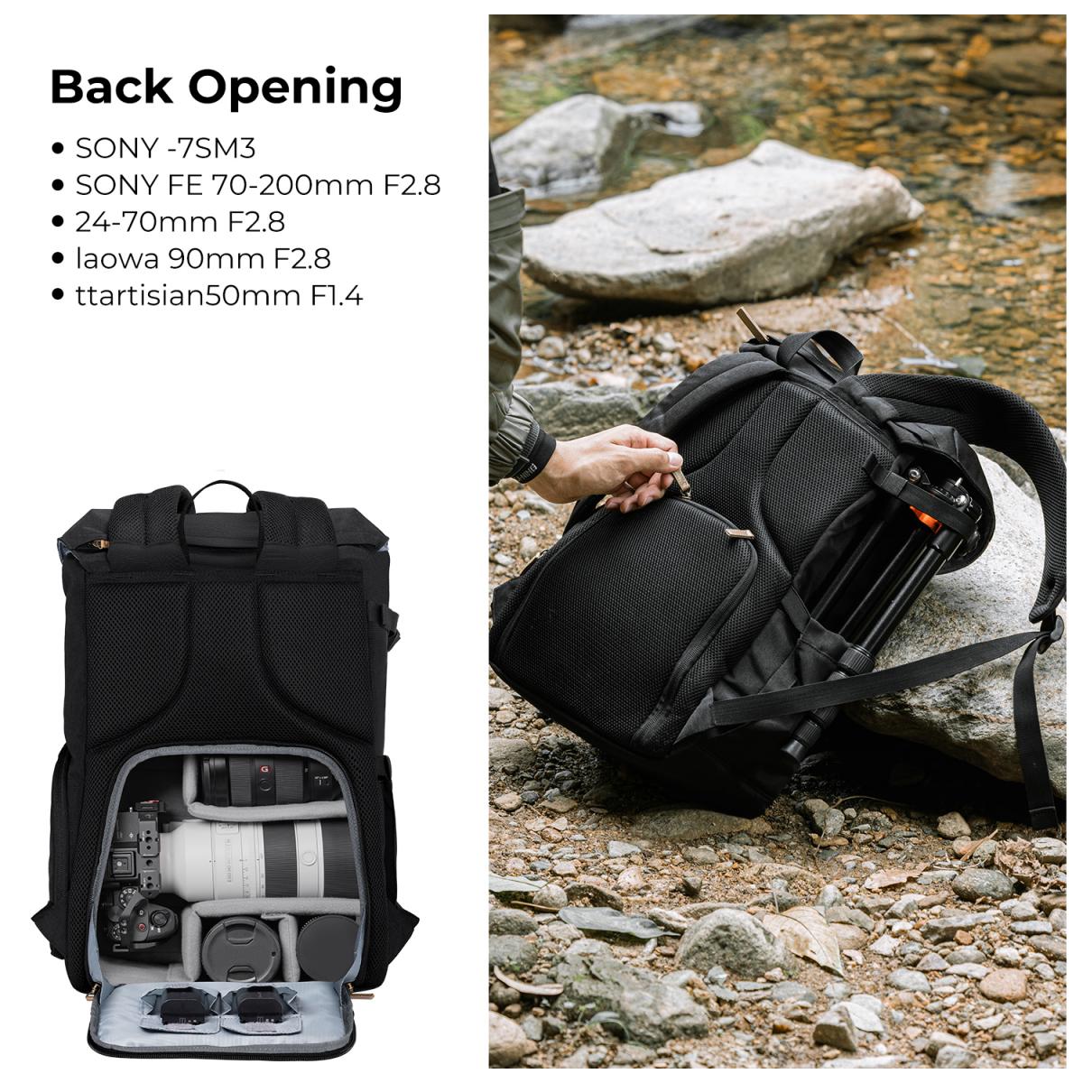 Camera Backpacks for Photographers Travel Bag for Tripod Camera Lence