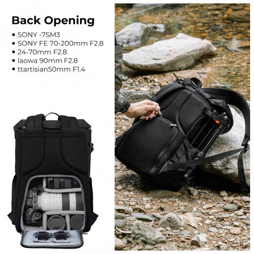 K&F Concept KENTFAITH Camera Backpack - Multifunctional