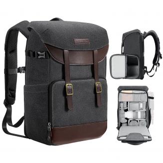 K&F Concept Camera Backpacks for Photographers Travel Bag for Tripod Camera Lence Accessory with laptop compartment and Rain Cover Waterproof Multi-Functional Camera Bags for Dslr Cameras - Backpack 20L Urban Wander 02(Smoke gray)