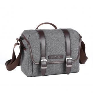 DSLR Camera Messenger Shoulder Bag Photography Travel Bag Maximum Volume 5.5L Water Resistant 9.8*5.1*8.7 inches for Men and Women Grey