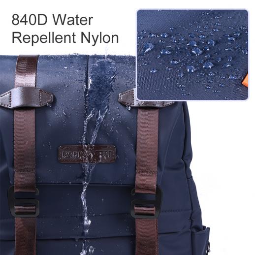 Fashion Waterproof Elegant Deep Blue Down Nylon Fabric Shoulder
