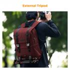 Camera Backpack Camera Bags for Photographers Large Capacity Camera Case with Raincover 15-15.6 Inch Laptop Compartment Compatible for Canon / Nikon / Sony / DJI Mavic Drone - Backpack 20L Urban Wander 01 (Red)