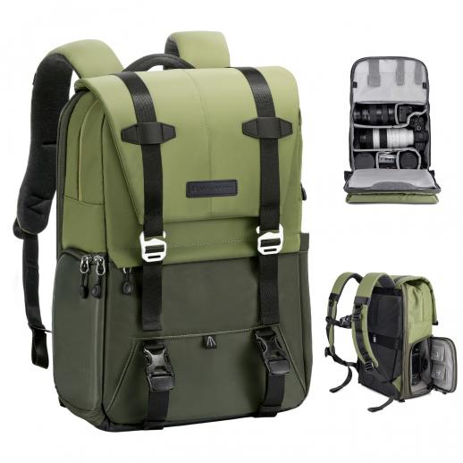 K&F Concept Beta Backpack 20L Photography Backpack, Lightweight Camera Bags Large Capacity Camera Case with Rain Cover for 15.6 Inch Laptop, DSLR Cameras (Army Green)