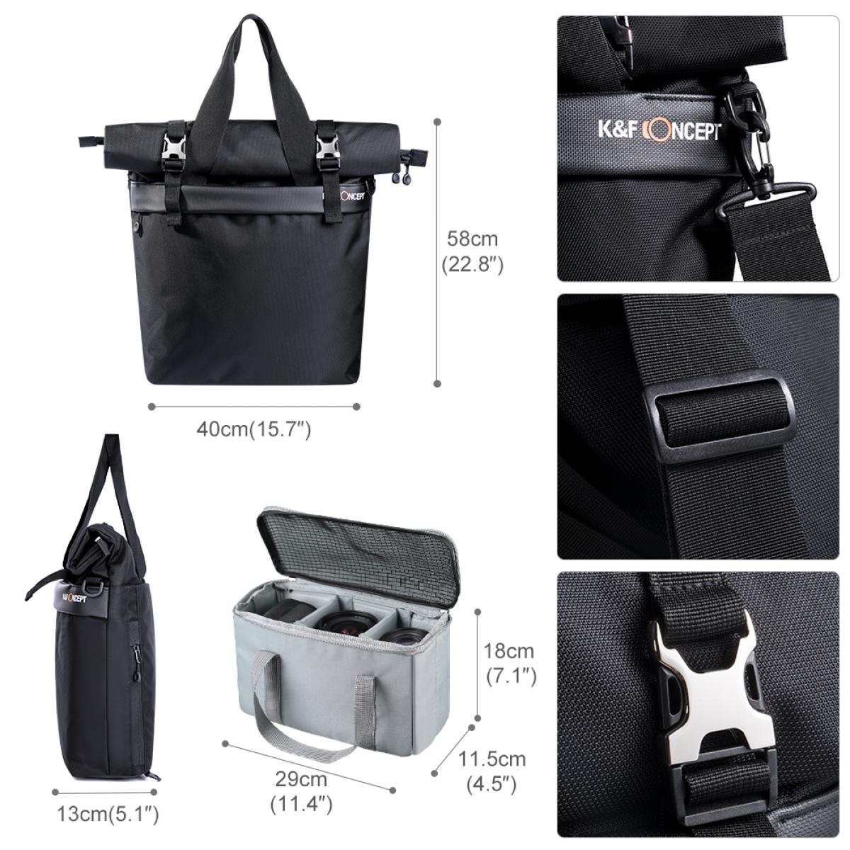 Messenger Shoulder Bag for Man 3-in-1 Backpack Fits 15.6 Inch Laptop ...