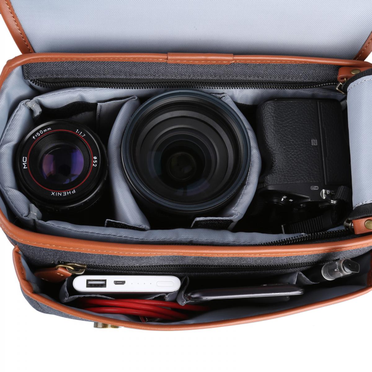 Compact Messenger Shoulder Bag for DSLR Camera 25*16*19cm