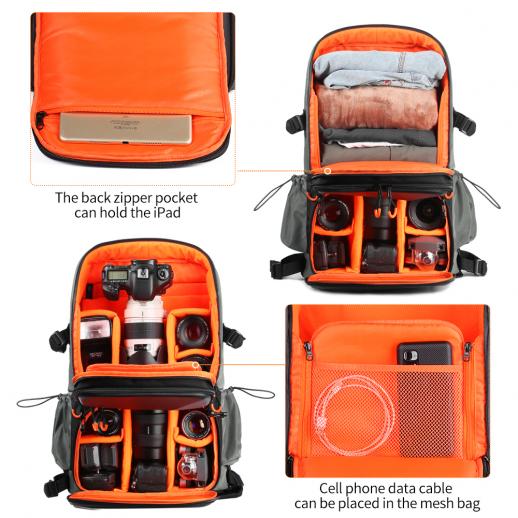 Outdoor Camera Backpack Large Photography Bag with Laptop Compartment ...
