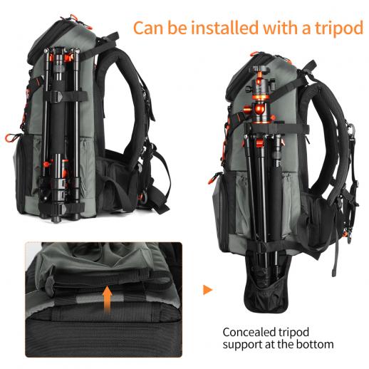 Paralyze Optimism sick Outdoor Camera Backpack Large Photography Bag with Laptop Compartment  Tripod Holder Waterproof Raincover Hiking Travel Professional DSLR Camera  Backpack for Men Women Side Access - KENTFAITH