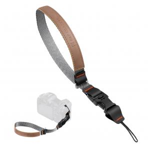 Camera Wrist Strap for Photographers, Compatible with Sony Canon Nikon Fuji DSLR SLR Mirrorless Camera - Strap URBAN WANDER 02 (Grey)