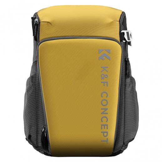 K&F Concept Camera Backpack, Camera bags for Photographers Large Capacity  with Raincover, Yellow - KENTFAITH