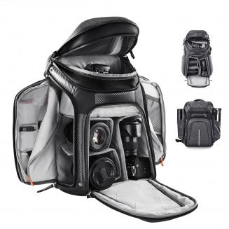 Mochila para câmera profissional K&F Concept 25L à prova d'água para Canon, Sony, câmera Nikon, laptop de 15,6 ", drone DJI, tripé de câmera - Mochila 25L Star Wander02 (Cinza)