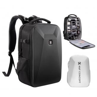 K&F Concept Mochila para câmera DSLR rígida Bolsa para câmera fotográfica com compartimento para laptop de 15-15,6 polegadas Estojo para câmera à prova d'água compatível com Canon/Nikon/Sony/DJI Mavic Drone -Mochila 22L Nature Wander 10 (Preto)