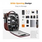 Mochila rígida para câmera K&F Concept, bolsa para fotografia DSLR com compartimento para laptop de 15-15,6 polegadas, capa à prova d'água compatível com drones Canon/Nikon/Sony/DJI Mavic - Mochila 22L Nature Wander 10 (vermelha)