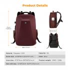 Mochila rígida para câmera K&F Concept, bolsa para fotografia DSLR com compartimento para laptop de 15-15,6 polegadas, capa à prova d'água compatível com drones Canon/Nikon/Sony/DJI Mavic - Mochila 22L Nature Wander 10 (vermelha)