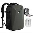 K&F Concept Camera Backpack, Hardshell DSLR Photography Camera Bag with 15-15.6 Inch Laptop Compartment Waterproof Camera Case Compatible for Canon/Nikon/Sony/DJI Mavic Drone, Green