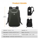 K&F Concept Camera Backpack, Hardshell DSLR Photography Camera Bag with 15-15.6 Inch Laptop Compartment Waterproof Camera Case Compatible for Canon/Nikon/Sony/DJI Mavic Drone, Green