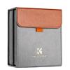 100*100mm Square Filter Pouch Square Filter Pouch for 3 Lens Filters + 1 Filter Holder, Microfiber Interior, Grey