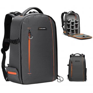 K&F Concept Camera Backpack for Photographers Large Waterproof Photography Camera Bag with Laptop/Tripod Compartment for Men Women - Backpack  18L Nature Wander 05(Dark gray)