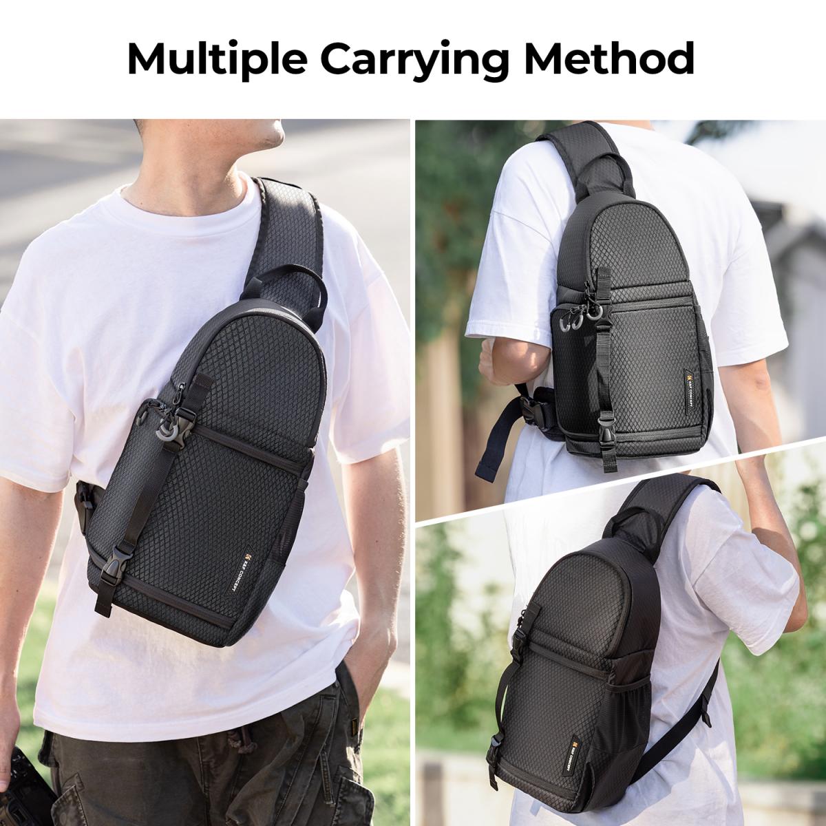Camera Sling Bag Crossbody Bag Waterproof Camera Shoulder Backpack DSLR