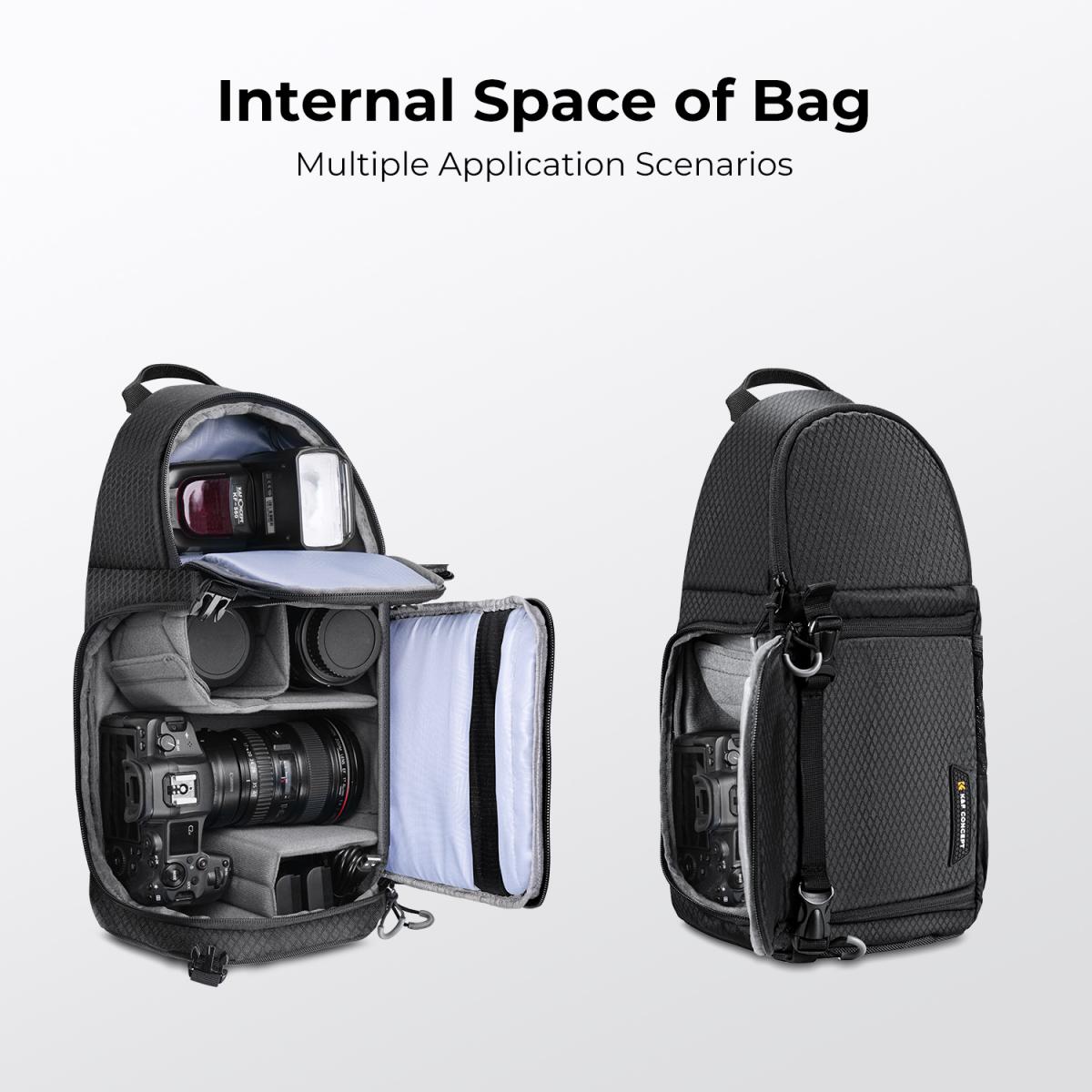 Sling Waterproof Bag Gopro/DJI Black K&F Concept - KENTFAITH