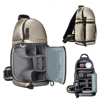K&F Concept Camera Sling Bag Crossbody Bag Waterproof Camera Shoulder Backpack DSLR/SLR Camera Case Photography Bags with Tripod Holder for Canon/Nikon/Sony/Fuji/Gopro/DJI